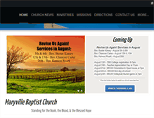 Tablet Screenshot of maryvillebaptist.com